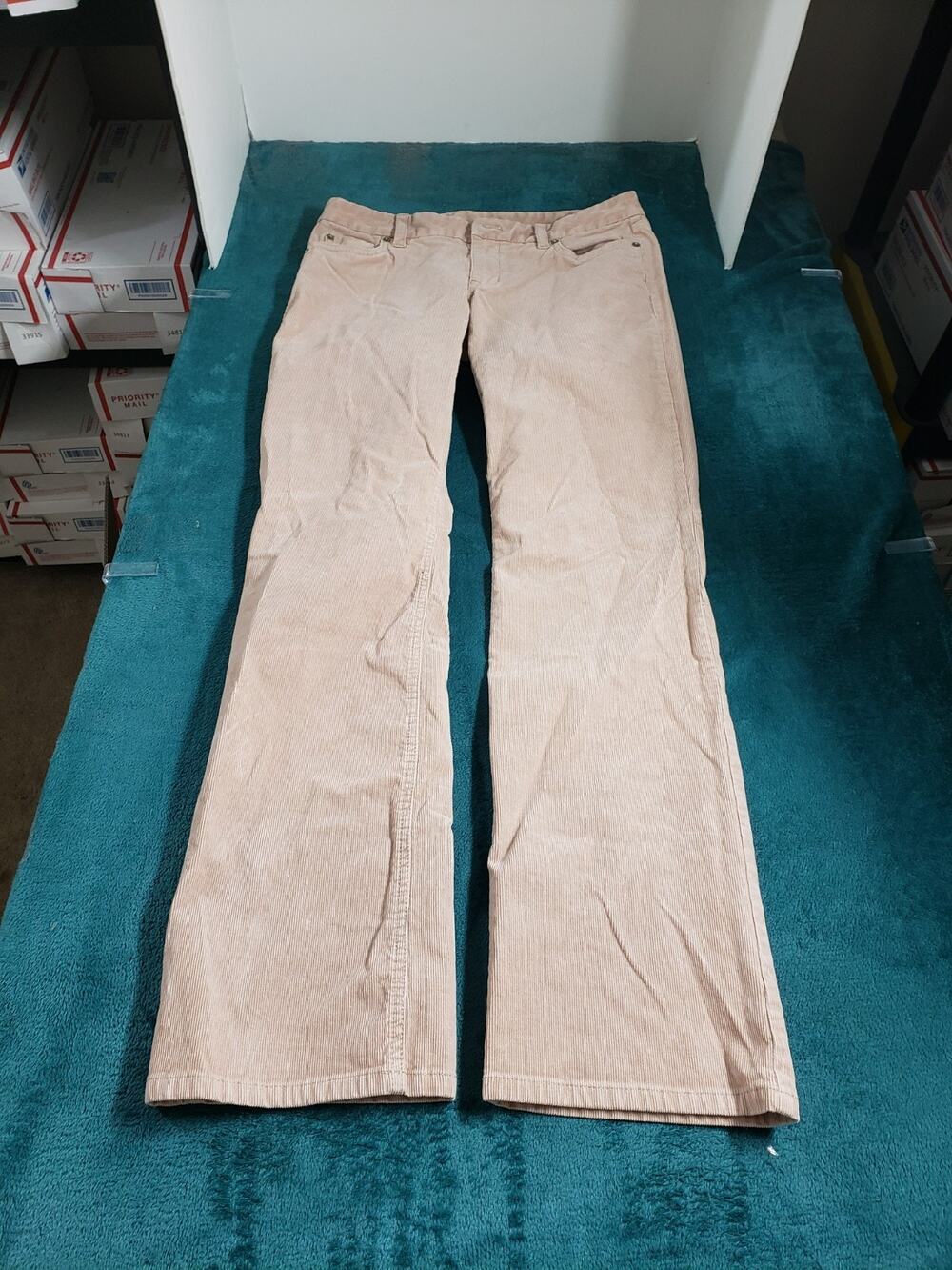 J.Crew Jeans Size 4 Women Beige Pants Stretch Corduroy Mid Rise Straight